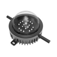 Светодиодный светильник VARTON архитектурный Tochka 5 W 24 В 3000К DMX рассеиватель прозрачный RAL9005 черный