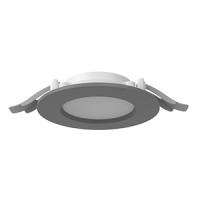 Светодиодный светильник VARTON DL-01 Slim 100 мм 13 W 3000 К круглый встраиваемый 120x37 мм IP65/40 RAL7045 серый муар с рассеивателем опал