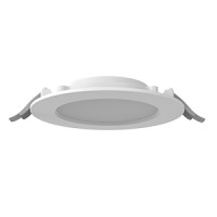Светодиодный светильник VARTON DL-01 Slim 160 мм 15 W 4000 К круглый встраиваемый 176x39 мм IP65/40 RAL9003 белый муар с рассеивателем опал аварийный автономный постоянного действия