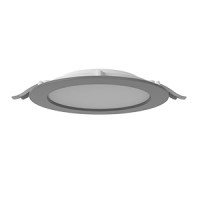 Светодиодный светильник VARTON DL-01 Slim 200 мм 35 W 3000 К CRI90 221х40 мм IP65/40 RAL7045 серый муар с рассеивателем опал, диммируемый по протоколу DALI