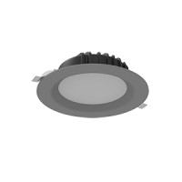 Светодиодный светильник VARTON DL-01 круглый встраиваемый 190x70 мм 16 W Tunable White (2700-6500 K) IP54/20 RAL7045 серый муар диммируемый по протоколу DALI