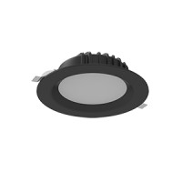 Светодиодный светильник VARTON DL-01 круглый встраиваемый 190x70 мм 16 W Tunable White (2700-6500 K) IP54/20 RAL9005 черный муар диммируемый по протоколу DALI