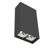 Светодиодный светильник VARTON DL-Box Reflect Multi 5 W 1x2 накладной 4000 К 80х40х150 мм RAL9005 черный муар 36° DALI