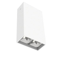 Светодиодный светильник VARTON DL-Box Reflect Multi 5 W 1x2 накладной 3000 К 80х40х150 мм RAL9003 белый муар 55° DALI