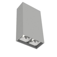 Светодиодный светильник VARTON DL-Box Reflect Multi 8 W 1x2 накладной 4000 К 80х40х150 мм RAL7045 серый муар 24° DALI