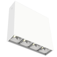Светодиодный светильник VARTON DL-Box Reflect Multi 14 W 1x4 накладной 3000 К 150х40х150 мм RAL9003 белый муар 35°x75°