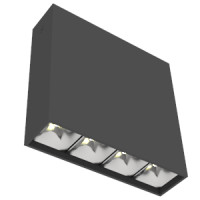 Светодиодный светильник VARTON DL-Box Reflect Multi 10 W 1x4 накладной 4000 К 150х40х150 мм RAL9005 черный муар 36°