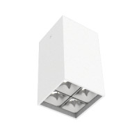 Светодиодный светильник VARTON DL-Box Reflect Multi 10 W 2x2 накладной 4000 К 80х80х150 мм RAL9003 белый муар 55°