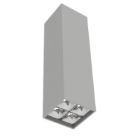 Светодиодный светильник VARTON DL-Box Reflect Multi 10 W 2x2 накладной 4000 К 80х80х300 мм RAL7045 серый муар 35°x75°
