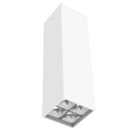 Светодиодный светильник VARTON DL-Box Reflect Multi 10 W 2x2 накладной 3000 К 80х80х300 мм RAL9003 белый муар 24° DALI