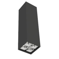 Светодиодный светильник VARTON DL-Box Reflect Multi 14 W 2x2 накладной 3000 К 80х80х300 мм RAL9005 черный муар 36° DALI