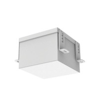 Светодиодный светильник VARTON DL-Grill 150х150 мм 18 W для потолка Грильято с шириной ламели 10 мм встраиваемый 3000 К 140х140х100 мм IP54 RAL9003 белый муар