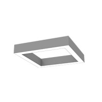 Cветильник VARTON Х-line квадрат 60 W подвесной 3000 К 575x575x100 мм металлик с рассеивателем опал