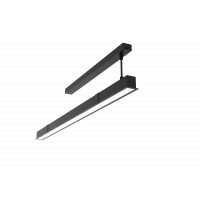 Светодиодный светильник VARTON Angusta Intus 526х50х45мм встраиваемый 18 W 4000 К CRI 90 IP40 RAL9005 черный муар с рассеивателем опал аварийный автономный постоянного действия
