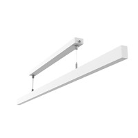 Светодиодный светильник VARTON подвесной Qubo-line 1510х20х40 мм 30 W 4000 К с рассеивателем опал аварийный автономный постоянного действия RAL9003 белый муар