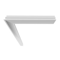 Светодиодный светильник VARTON Universal-Line L-поворот правый/левый встраиваемый 15 W 4000 K 365х365х69 мм IP40 RAL9003 белый муар