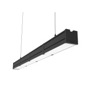 Светодиодный светильник VARTON Mercury Pro GL подвесной/накладной 1019 х 66 х 68 мм 15 W 4000 К CRI 90 RAL9005 черный муар с декоративным проводом 2 м и комплектом подвесов 2 м опаловый рассе