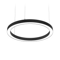 Светильник VARTON Enso 1050х40 мм 50 W подвесной CRI90 3000 К с рассеивателем опал RAL9005 черный матовый