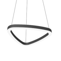 Светильник VARTON Enso A 560x530x40 мм 25 W CRI90 4000 К подвесной RAL9005 черный матовый с рассеивателем опал