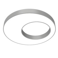 Светодиодный светильник VARTON Cosmo excentric 1200х115 мм 65 W подвесной CRI90 3000 K RAL7045 серый муар с рассеивателем опал диммируемый по протоколу DALI