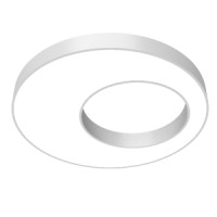 Светодиодный светильник VARTON Cosmo excentric 1200х115 мм 65 W подвесной CRI90 3000 K RAL9003 белый муар с рассеивателем опал диммируемый по протоколу DALI