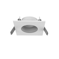 Рамка для модульного светильника Varton Hottel 06 квадратная с круглым отверстием встраиваемая 65 х 22 мм (м. о. 52 мм) белая поворотная