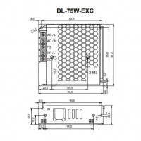 Драйвер 75W 24V для светодиодной ленты DONE POWER T70 DL-75W-V24-EXC IP20 99x53x26 мм