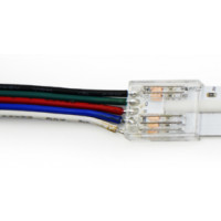 Разъем 5PIN с проводом для LED ленты COB RGBW 12 мм, лента - источник питания (1 шт)