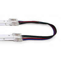 Разъем 4PIN с проводом для LED ленты COB RGB 12 мм, лента - лента (1 шт)