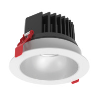 Светодиодный светильник VARTON DL-Spark встраиваемый 25 W 3000 K 60° 150x105 мм белый IP44 с матовым серебристым рефлектором, монтажный диаметр 130 мм