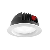 Светодиодный светильник VARTON DL-Pro круглый встраиваемый 226х96 мм 52 W 4000 K IP65 диаметр монтажного отверстия 200-215 мм RAL9005 черный муар