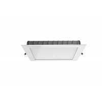 Светодиодный светильник VARTON DL-03 квадратный встраиваемый 110x110x25 мм 12 W 4000 K IP54/IP20 аварийный автономный постоянного действия Teletest RAL9010 белый матовый